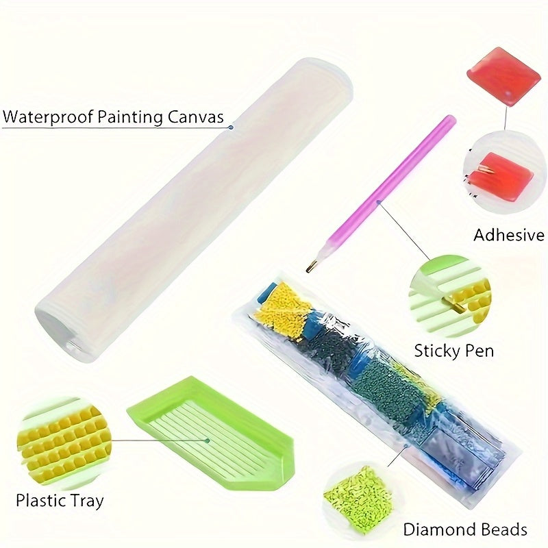 5D DIY Diamond Painting Kit Round Beads Magic Forest Canvas