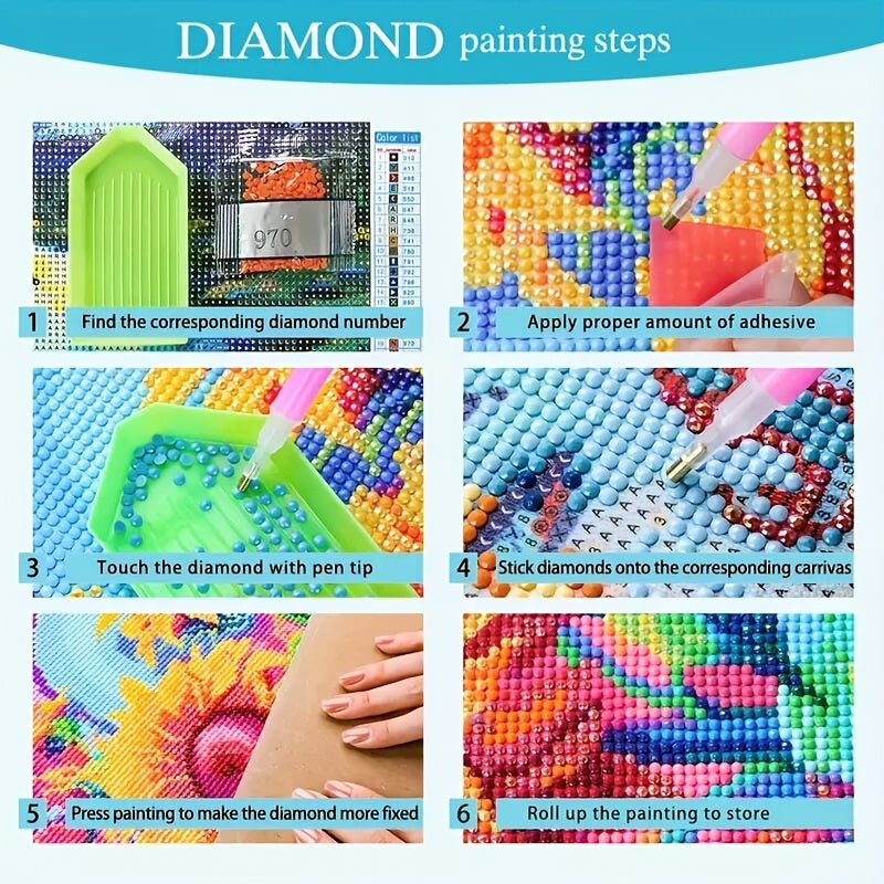 Diamond Art Mosaic Fishing Buddies Round Canvas Kit