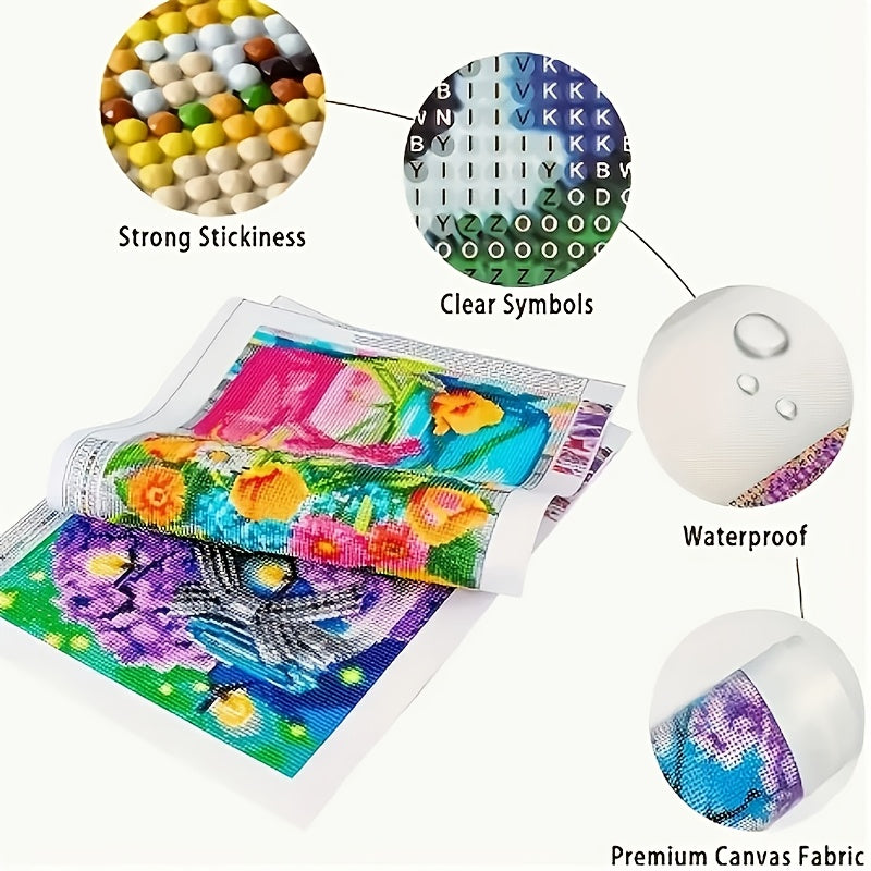 Dreamy Purple Butterfly Floral 3D Diamond Painting Kit