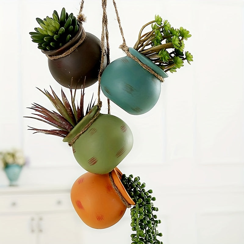 Fiesta Terra Cotta Planters Dangling Southwestern Pots