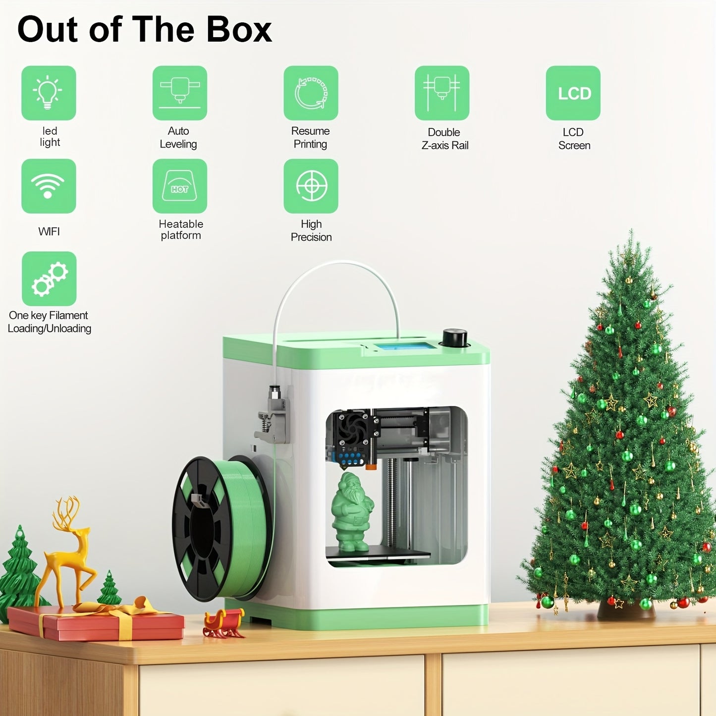 Tina2S 3D Printer With WiFi Cloud Printing Compact Design