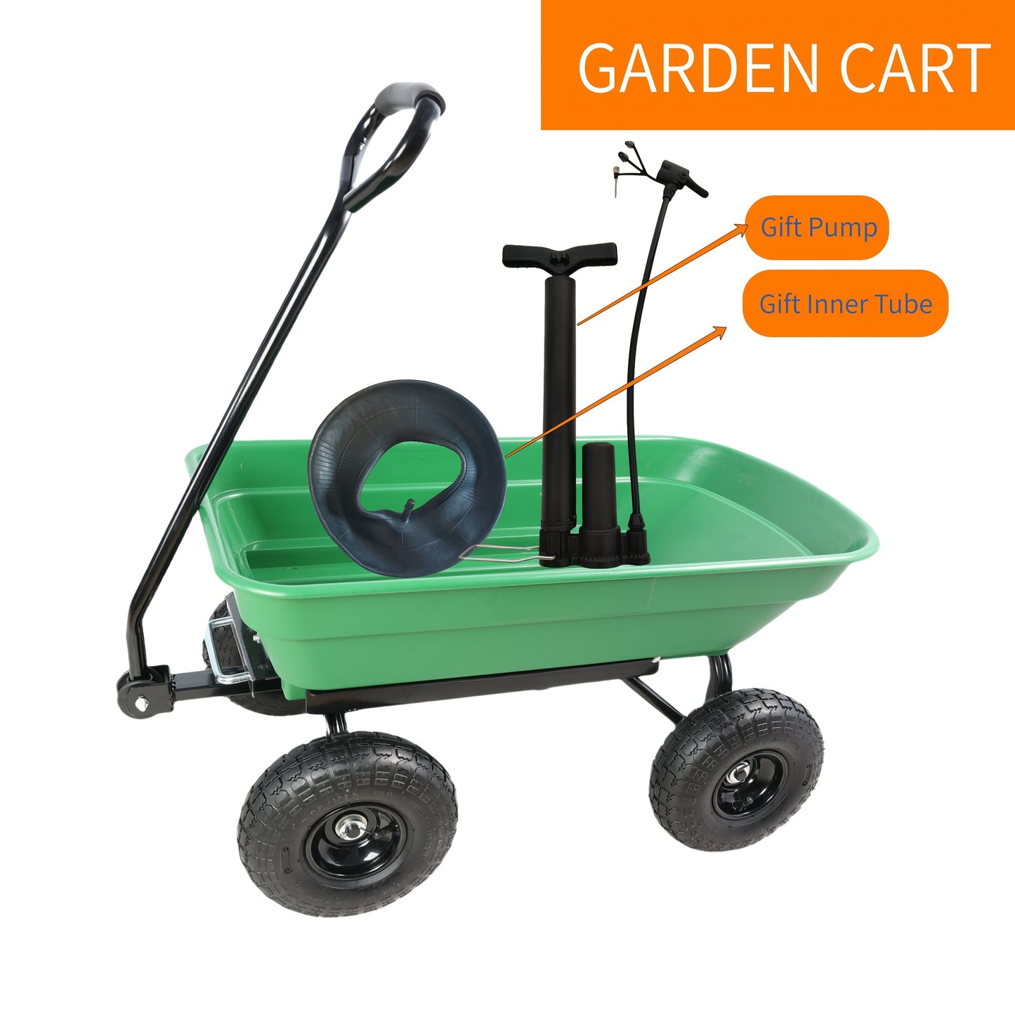 Heavy Duty Folding Wagon Cart 330 Lbs 180 Degree Swivel