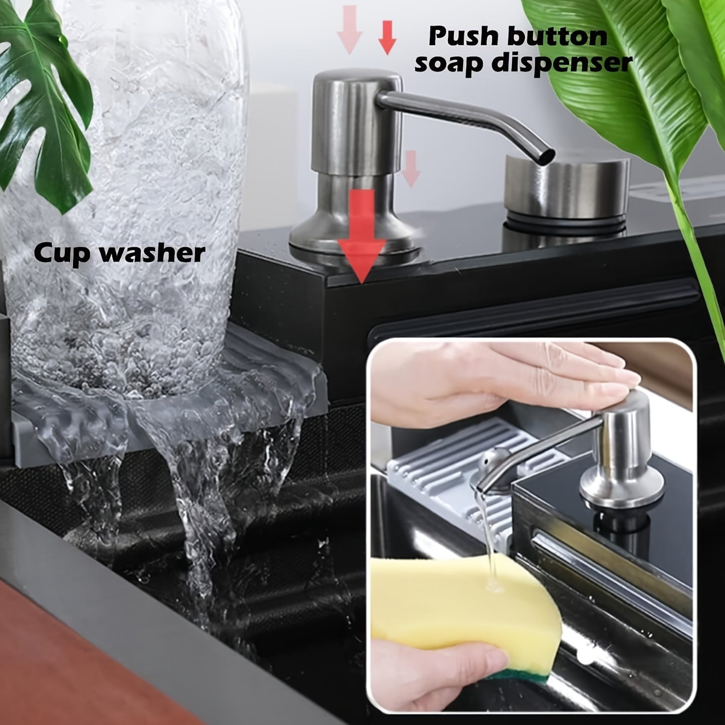 Waterfalls Nano Smart Kitchen Sink With Digital Display