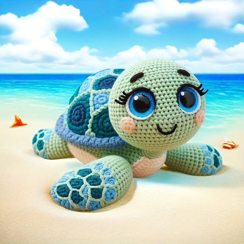 Big-Eyed Turtle Beginner Crochet Kit With Tutorial