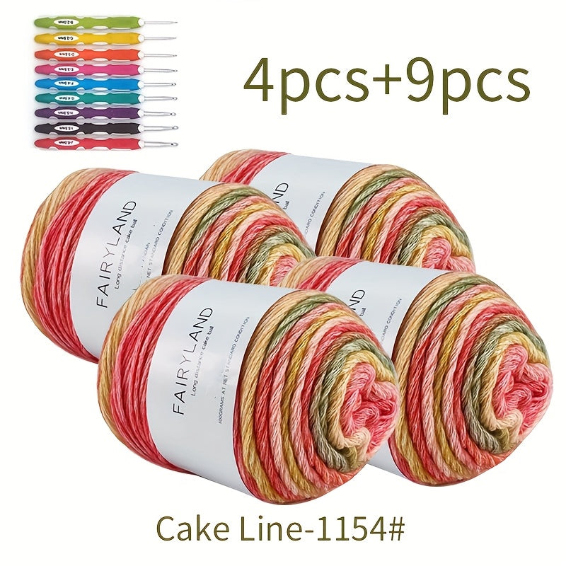 13pc Colorful Thread and Crochet Hook Set for DIY Crafts