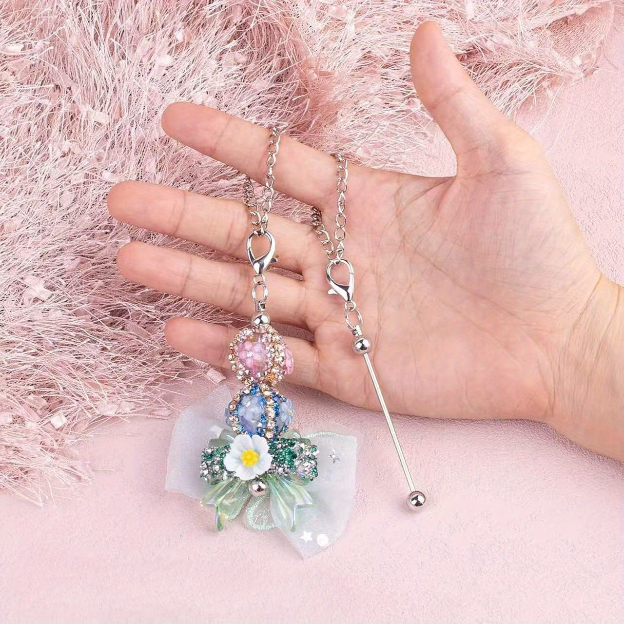 Stainless Steel Bead Chain Charms With Lobster Clasps DIY