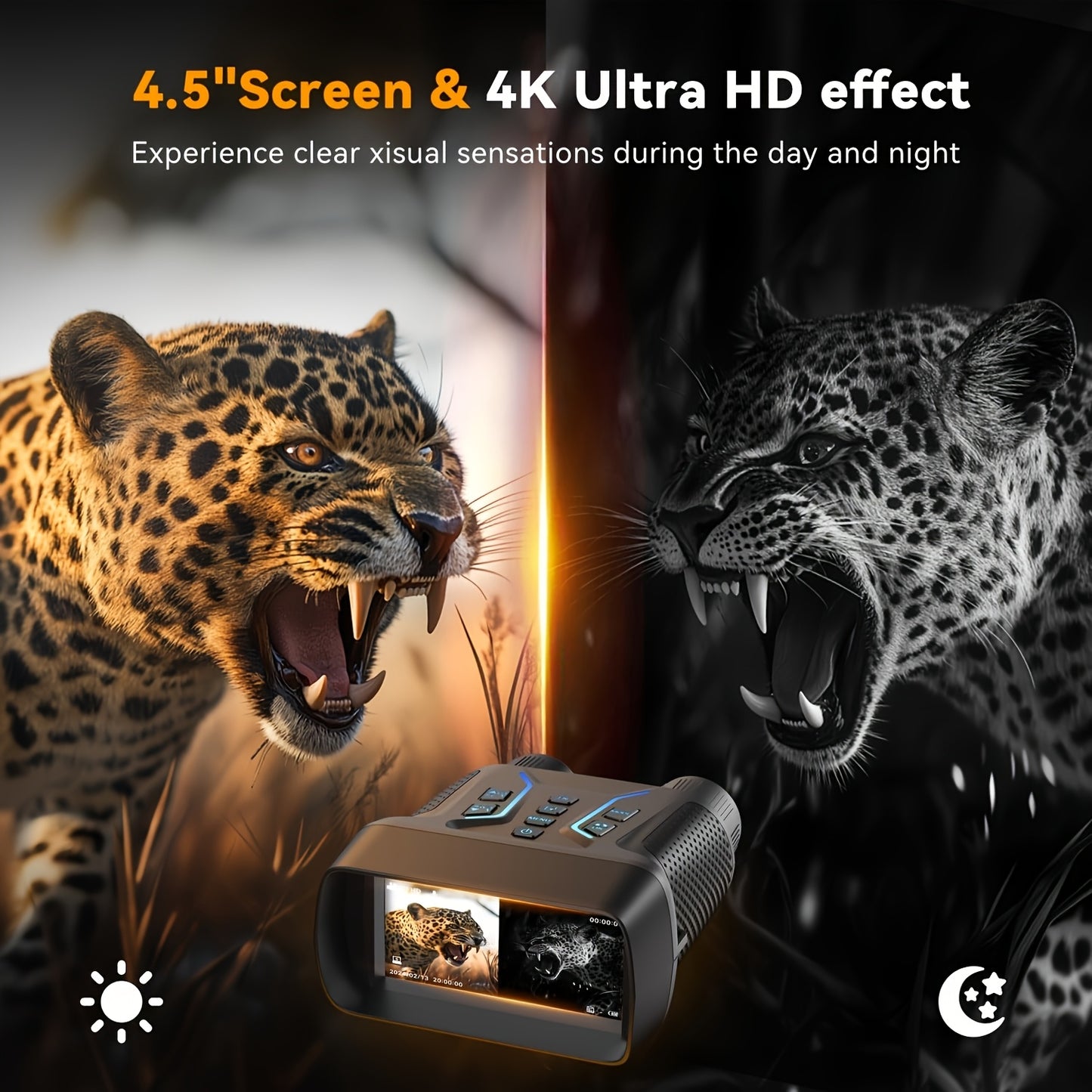 4K Night Vision Binoculars With 8X Zoom And 32GB Card