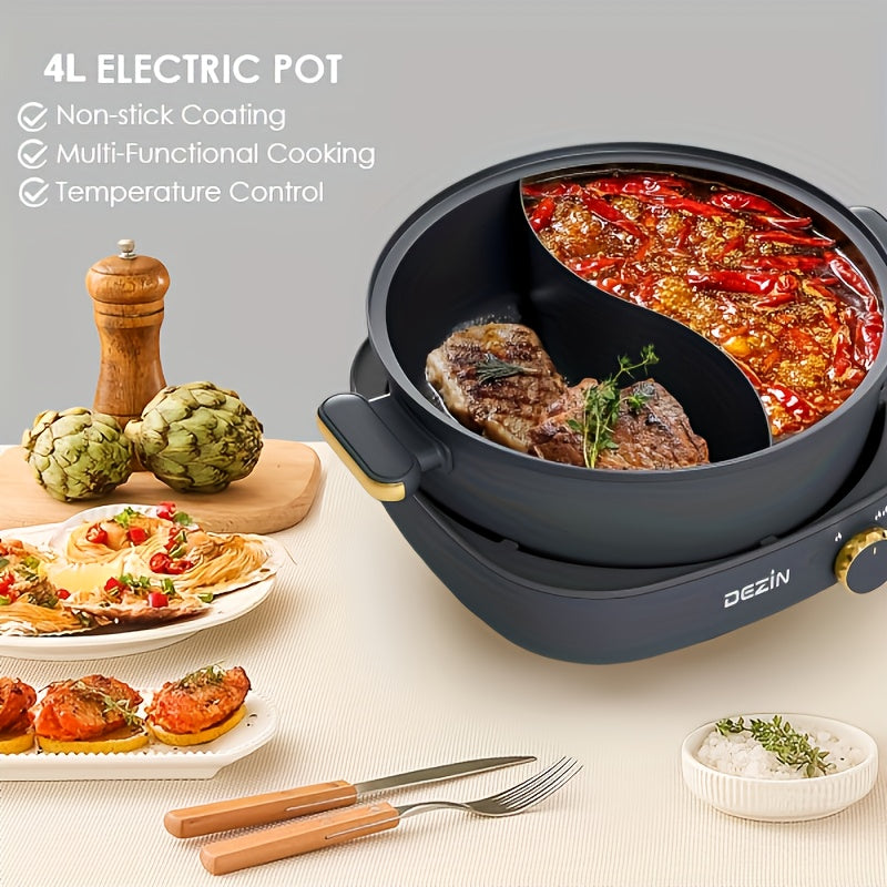 Electric Shabu Shabu Pot With Dual Flavor Nonstick Family