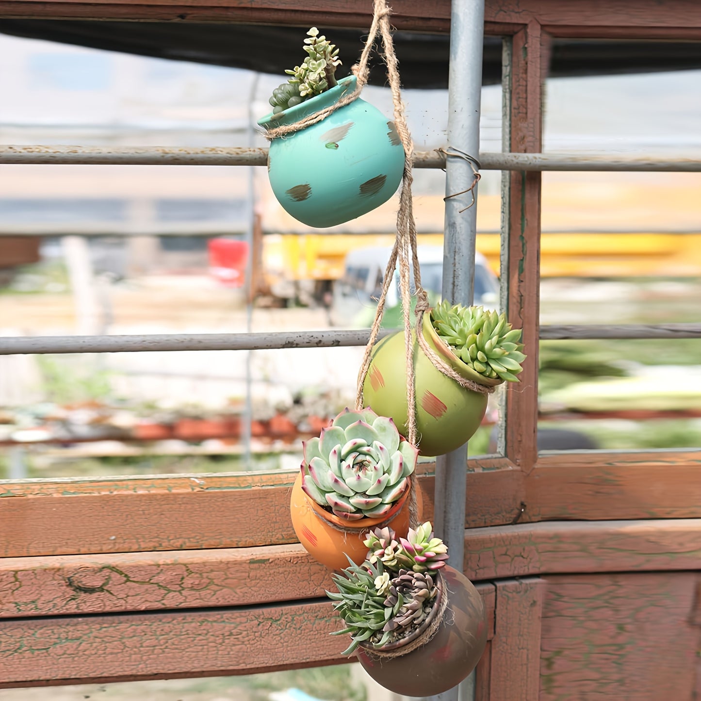 Fiesta Terra Cotta Planters Dangling Southwestern Pots