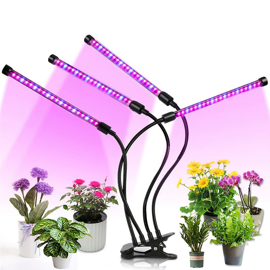 LED Plant Growth Light, Adjustable Indoor Lighting, 3 Modes