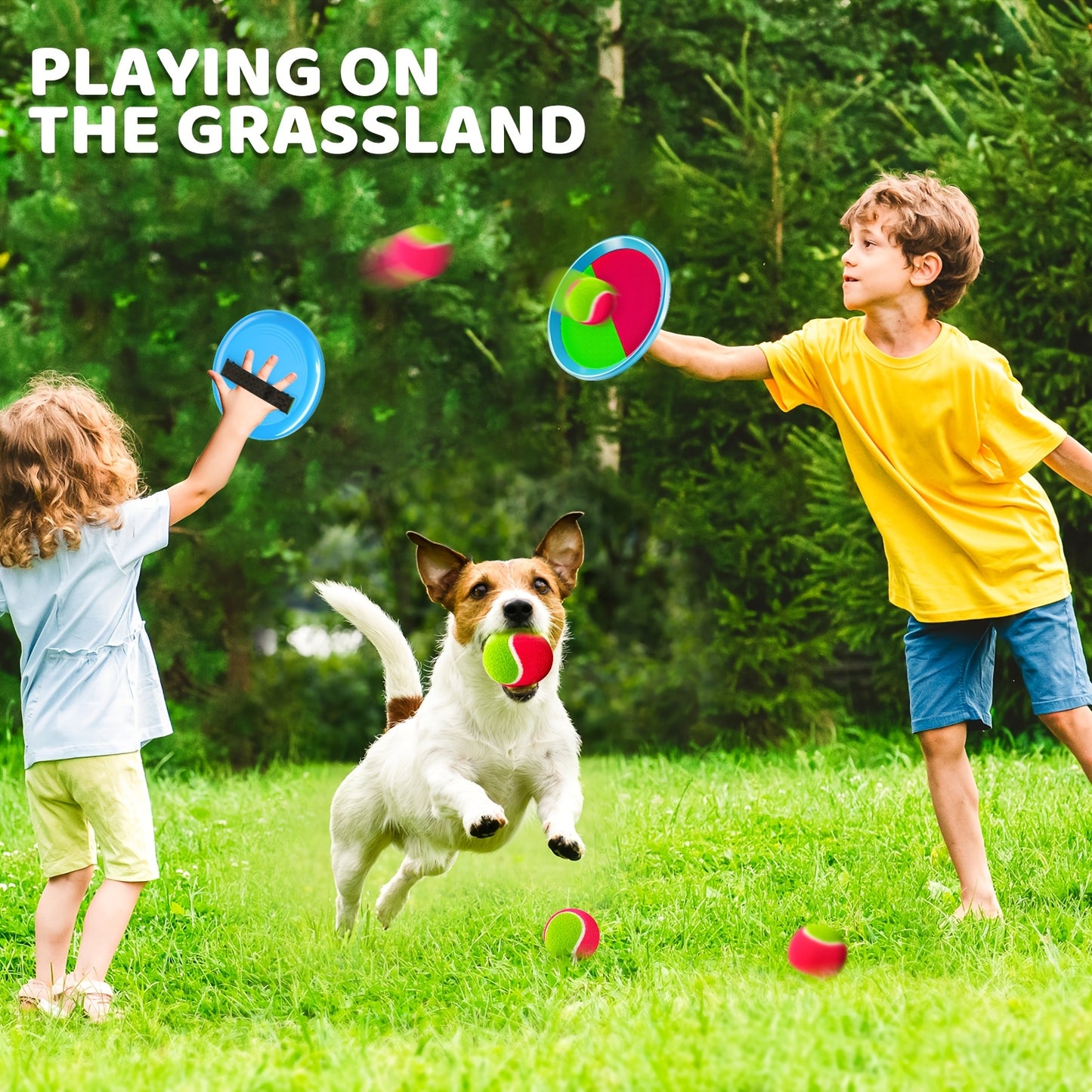 Toss And Catch Ball Game With Elastic Net For Kids Backyard