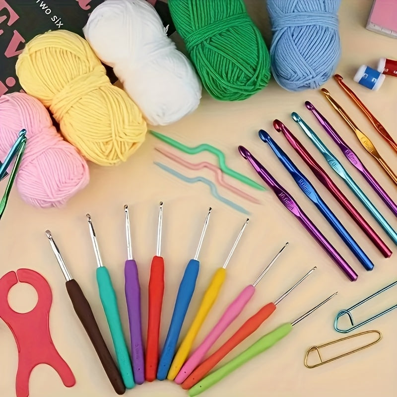 103 Beginner Crochet Kit With Yarn Hooks And Accessories