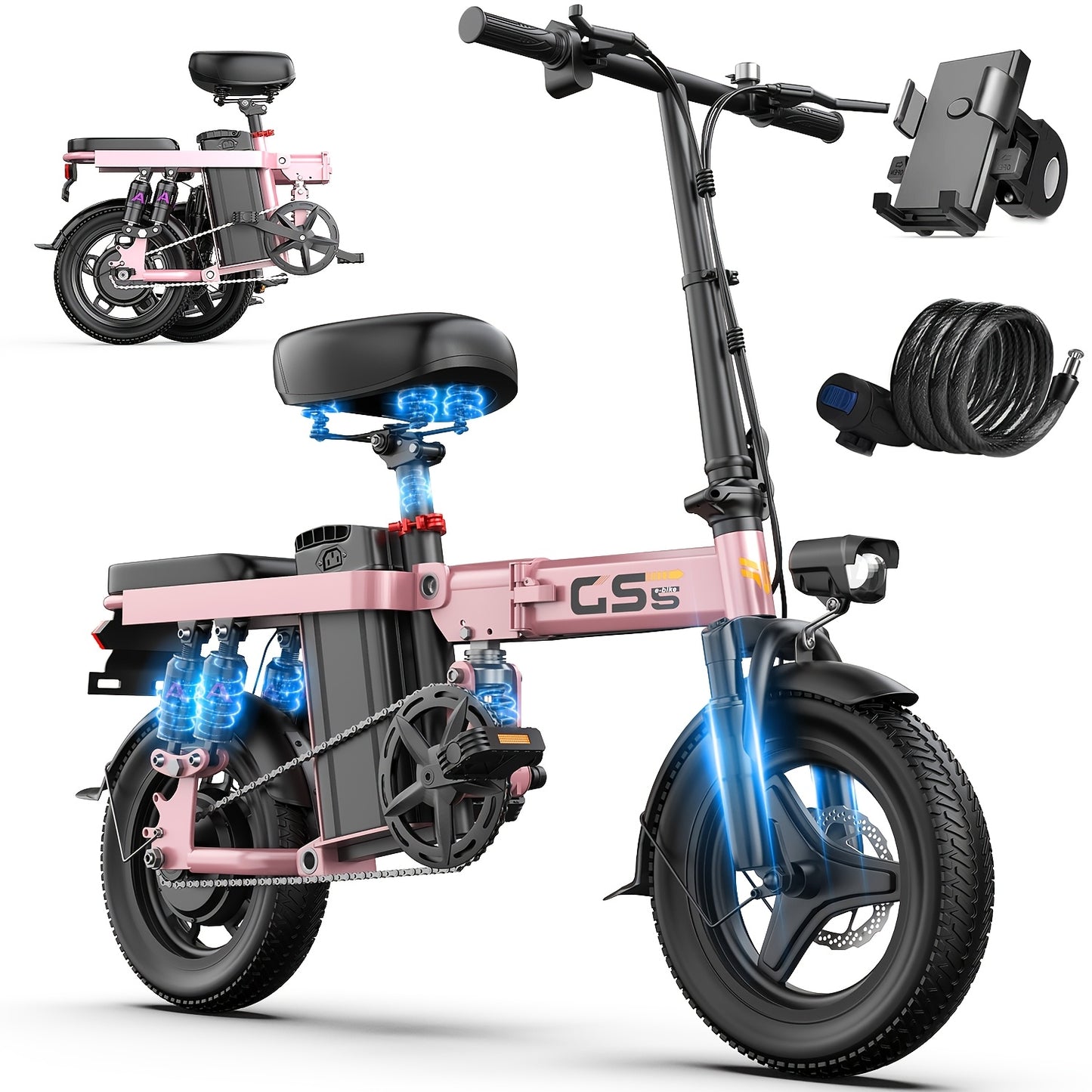 UPlee 740W Electric Bike With 32 Mile Range And Suspension