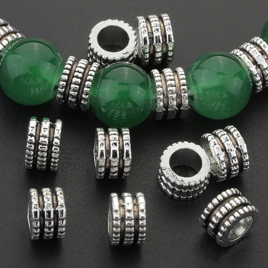 Zinc Alloy Bead Assortment Fifty Pieces Wheel Spacer Beads