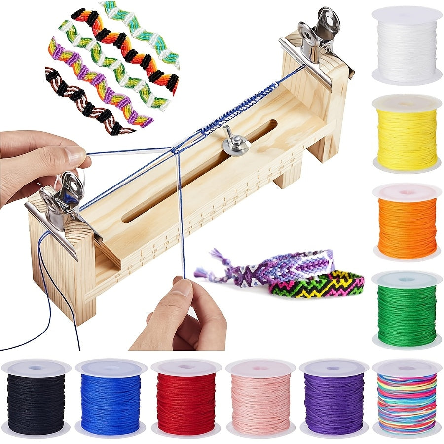 Thirteen Piece Wooden Bracelet Jig Kit Adjustable Scale