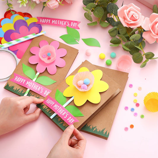 Mothers Day Flower Card Making Kit for DIY Cards Gift Idea