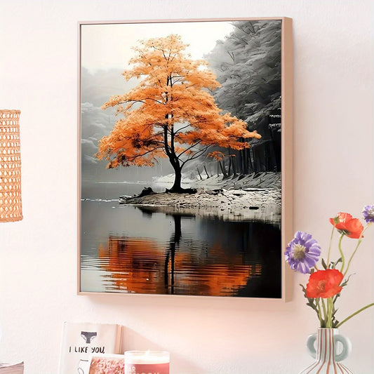 Tree Paint By Numbers Kit For Adults 16x20 Inch Acrylic Art
