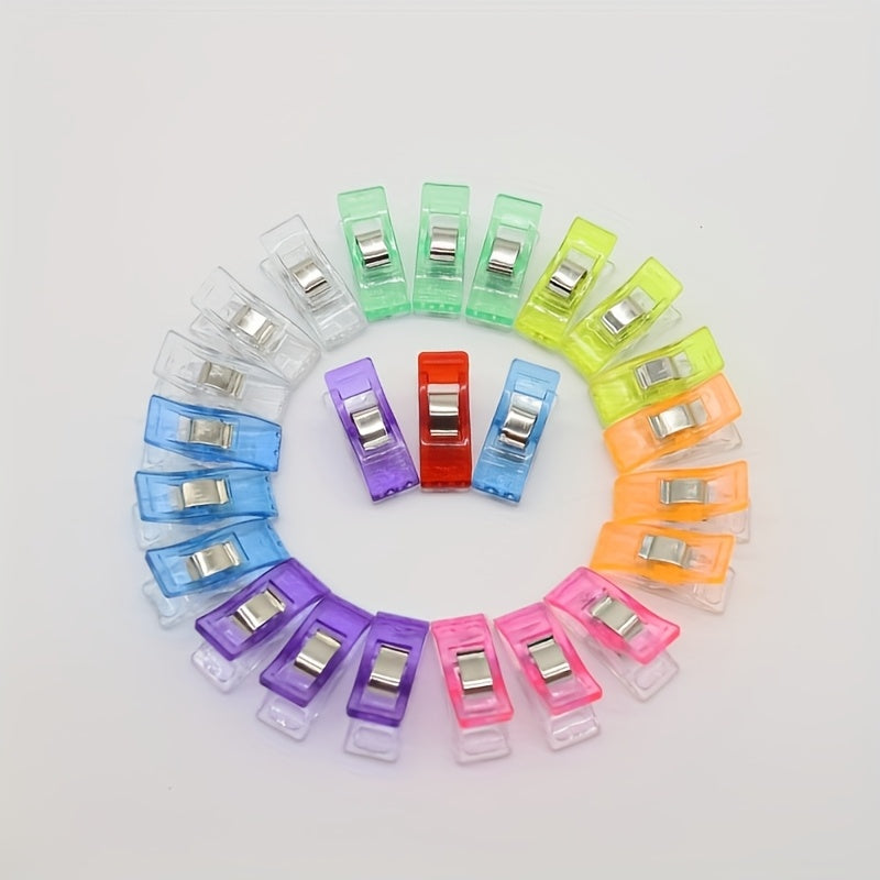 Set Of 15 Sewing Clips With Stainless Steel Springs