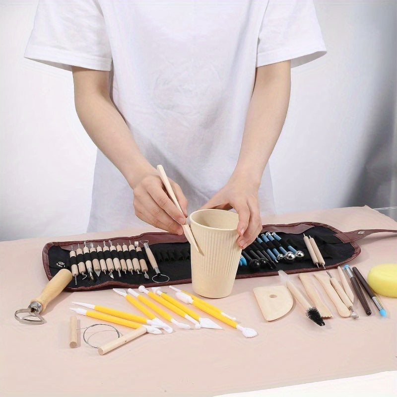 48 Piece Professional Clay Sculpting Tools Set With Case