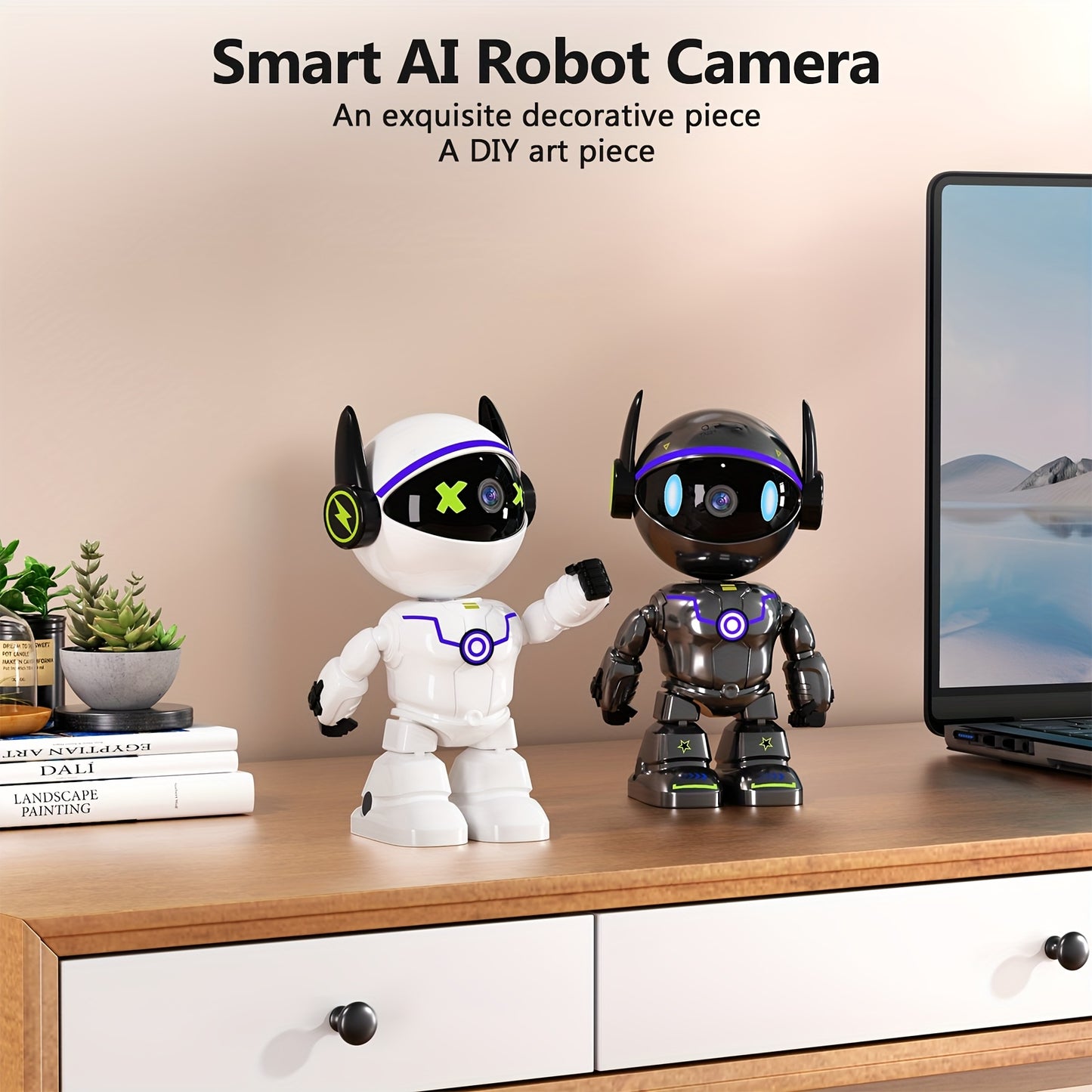 2K HD Smart Robot Camera With Audio And Night Vision
