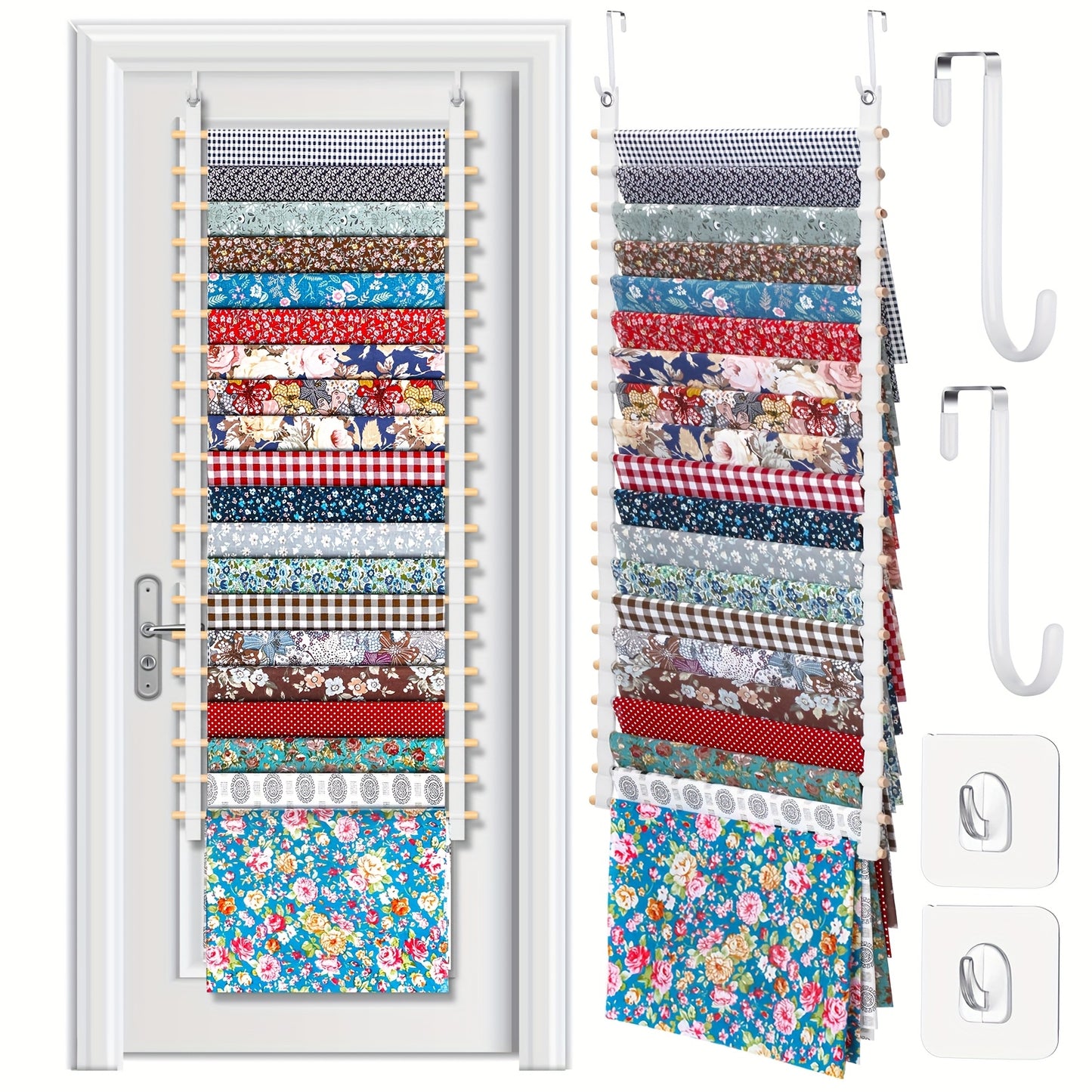 White 20-Shelf Hanging Organizer for Sewing Quilting