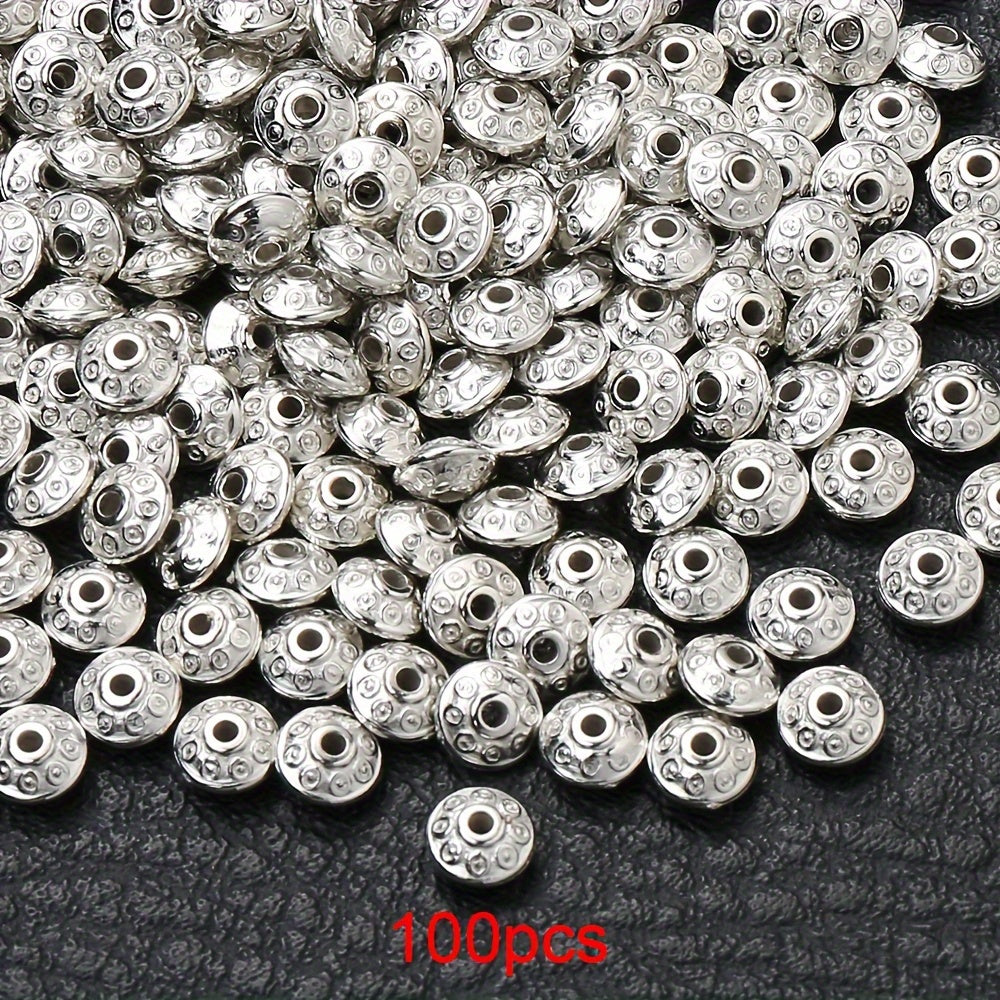 100 Pieces 6mm Oval Shaped CCB Beads for DIY Jewelry Making
