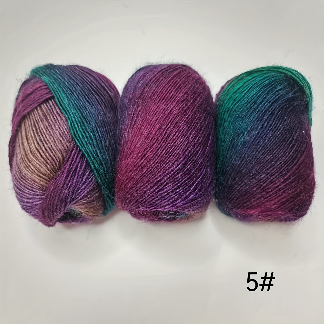 Rainbow Hand Spun 100 Percent Wool Yarn 3 Pack Knitting