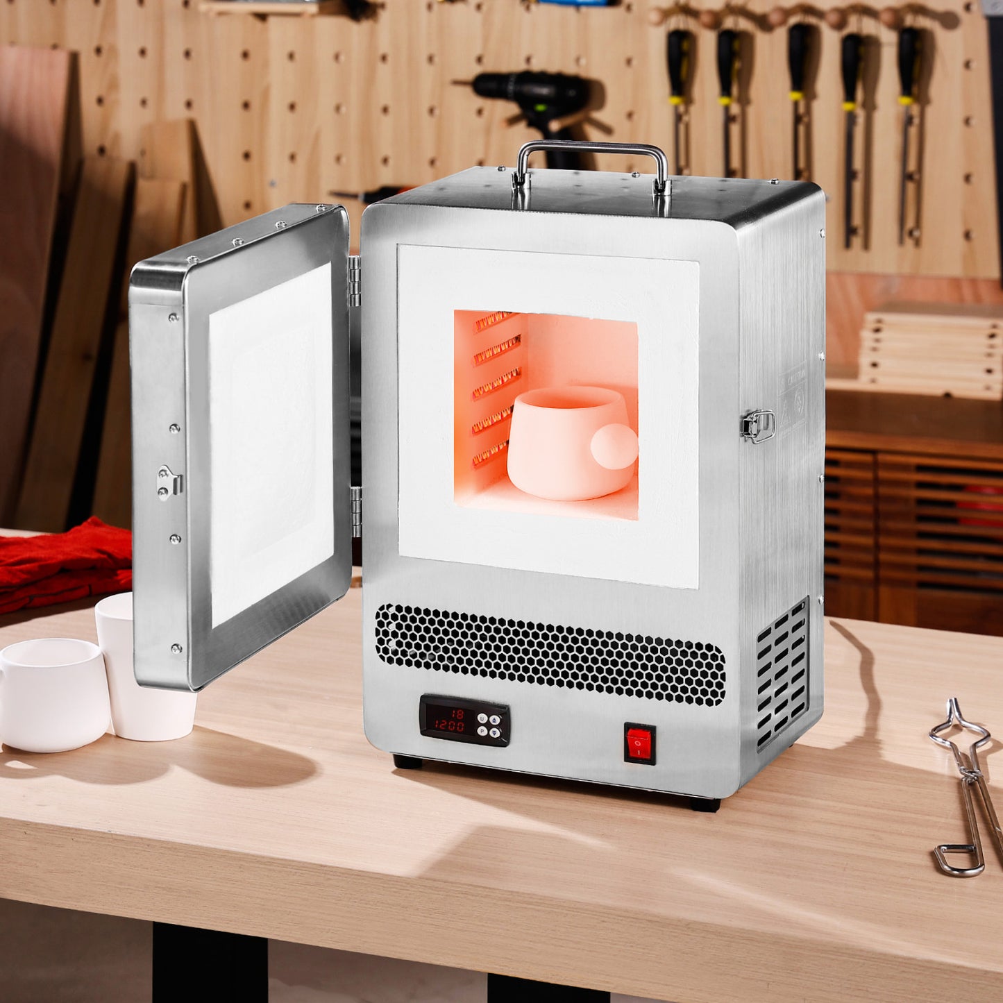 VEVOR Electric Kiln 1500W Desktop Wax Casting Kiln