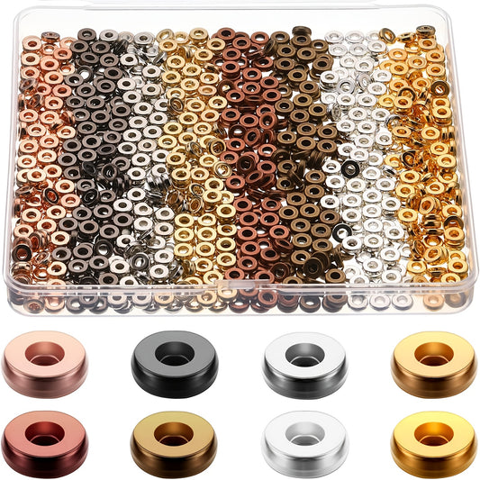 600Pcs 6mm Metal Disc Spacer Beads For Jewelry Making