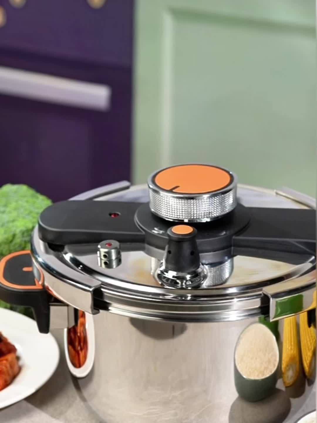 Stainless Steel Pressure Cooker With One Twist Lock Lid 5L