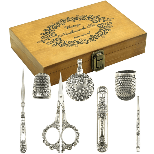 Vintage Embroidery Scissors Set European Stainless Steel