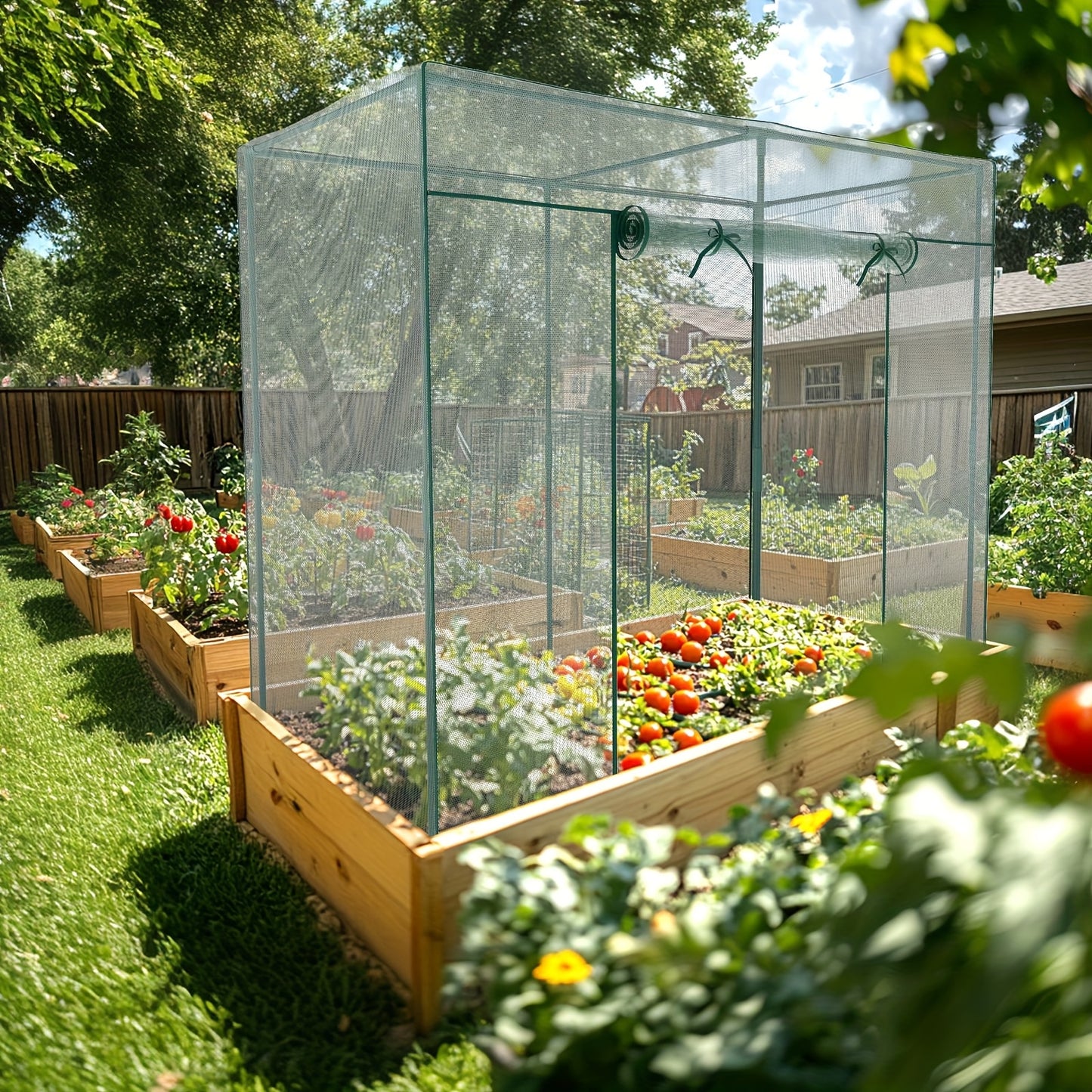 MOPHOTO Heavy Duty Plant Cage Tent With Zippered Door