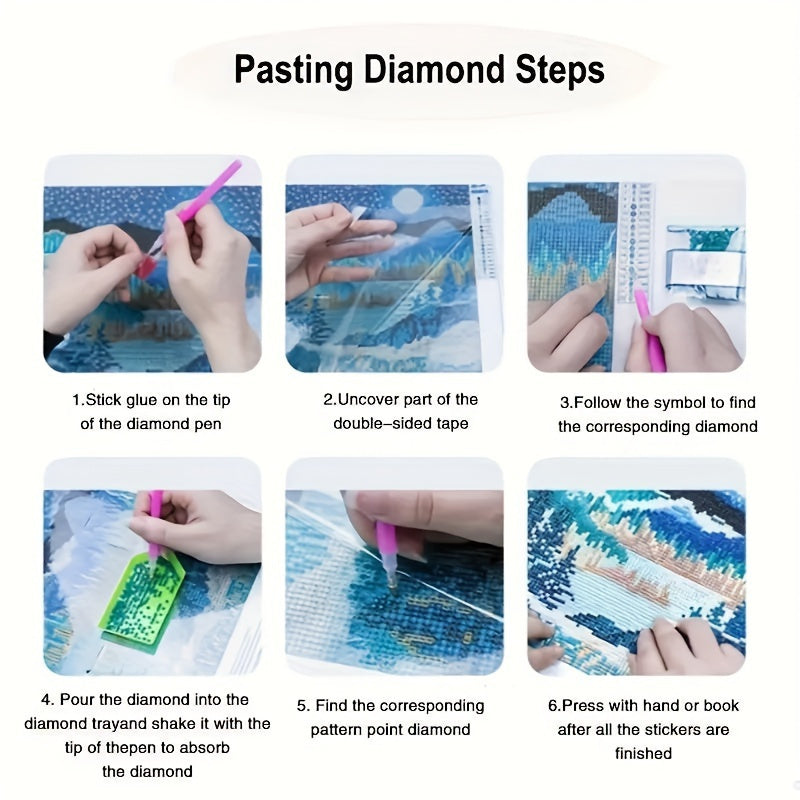 5D Diamond Painting Kit Round Dragon Pattern For Beginners
