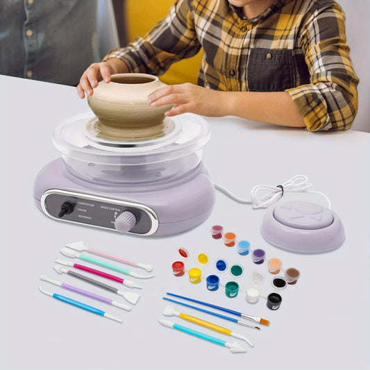 Electric Adjustable Speed Pottery Machine Mini Clay Kit