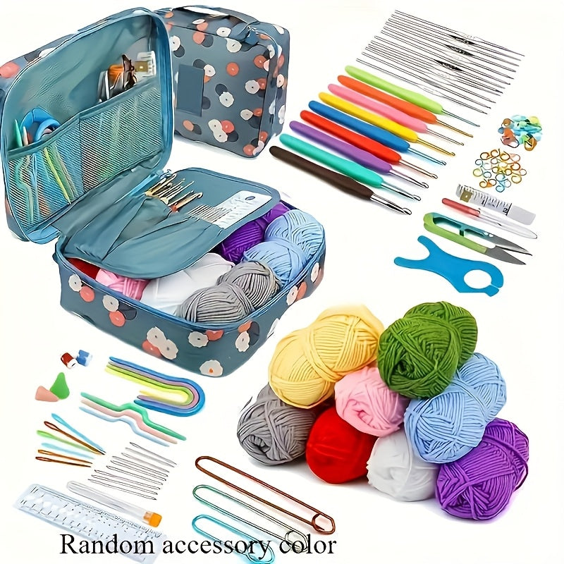 103 Beginner Crochet Kit With Yarn Hooks And Accessories