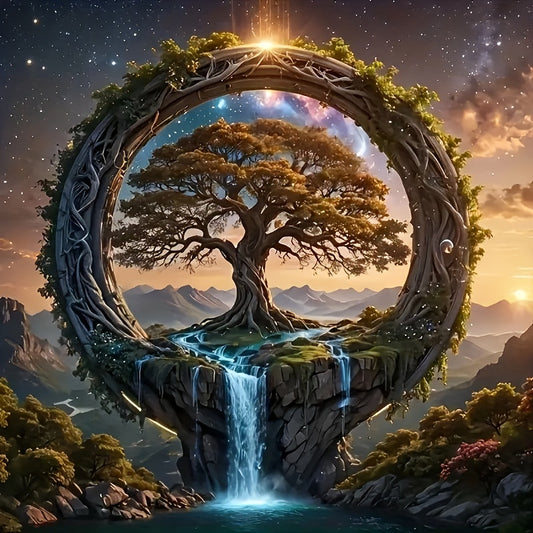 Tree of Life Frameless Diamond Painting Kit 19.69 Round 5D