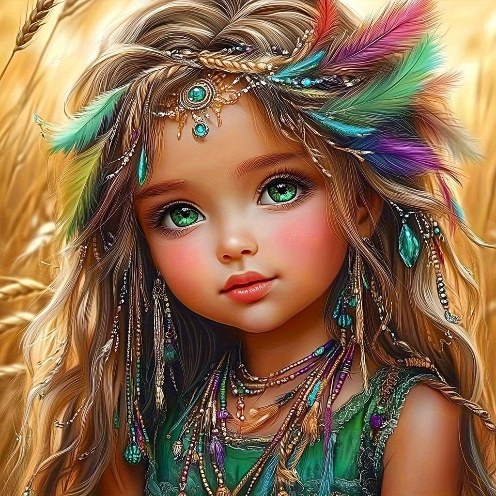 Beautiful Little Girl 5D Diamond Painting Kit Frameless