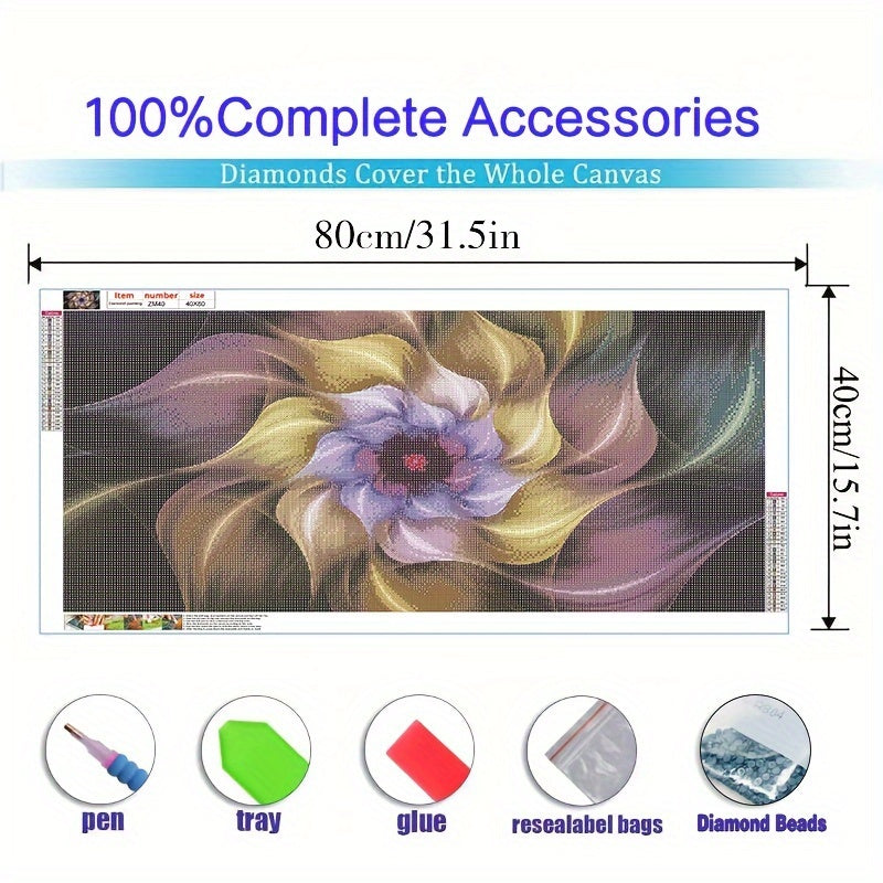 Abstract Floral 5D Diamond Painting Kit Full Round Drill