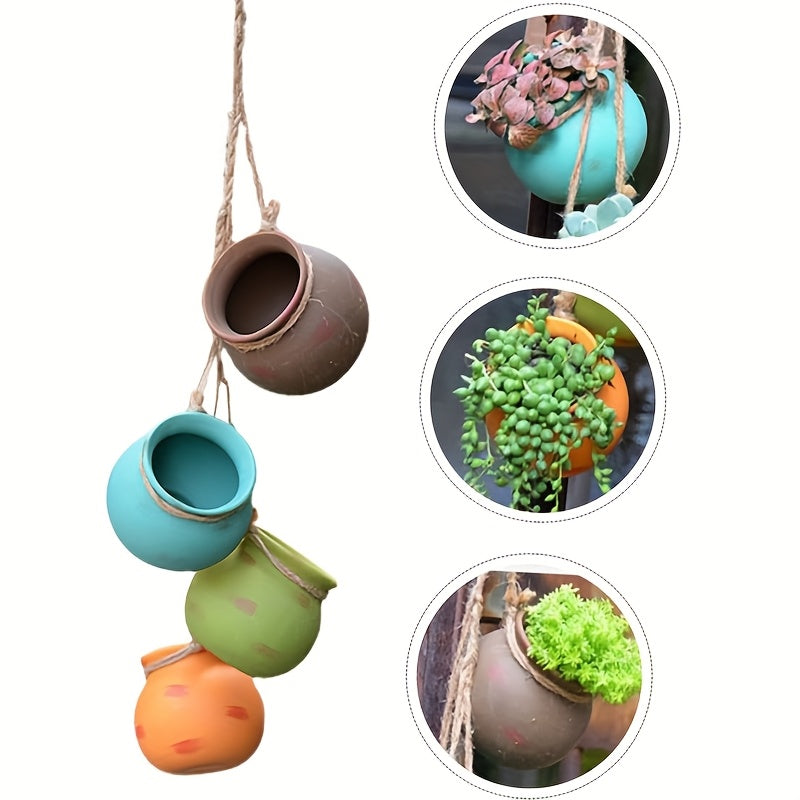 Fiesta Terra Cotta Planters Dangling Southwestern Pots