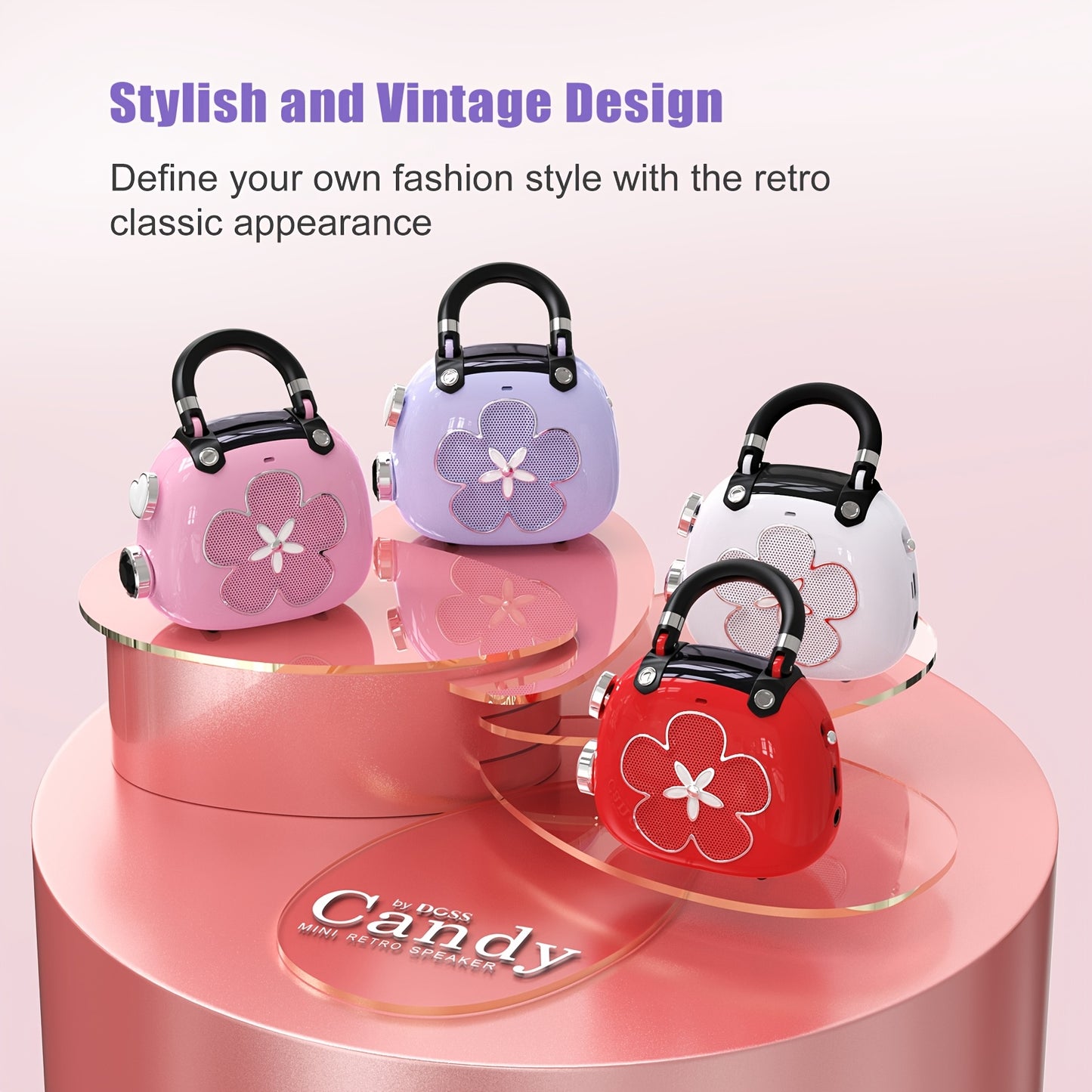 Mini Portable Wireless Speaker 5W Retro Style MP3 Gift Idea