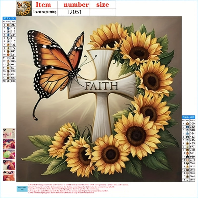 5D Butterfly Cross Diamond Art Painting Kit for Beginners