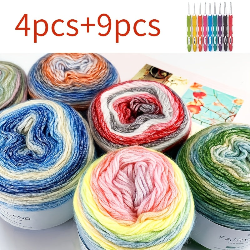 13pc Colorful Thread and Crochet Hook Set for DIY Crafts