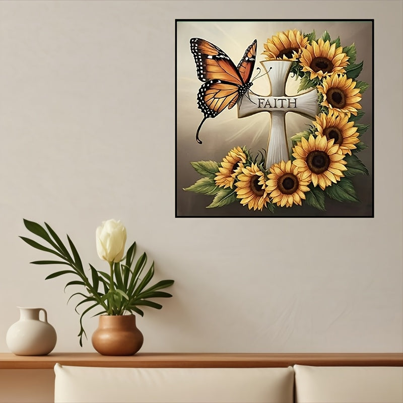 5D Butterfly Cross Diamond Art Painting Kit for Beginners