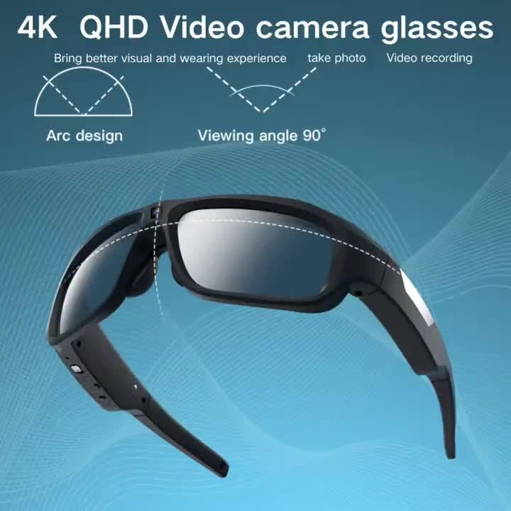 4K Video Glasses Sports Smart Glasses With Storage And USB
