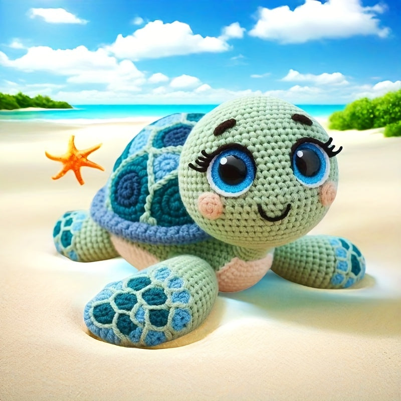 Big-Eyed Turtle Beginner Crochet Kit With Tutorial