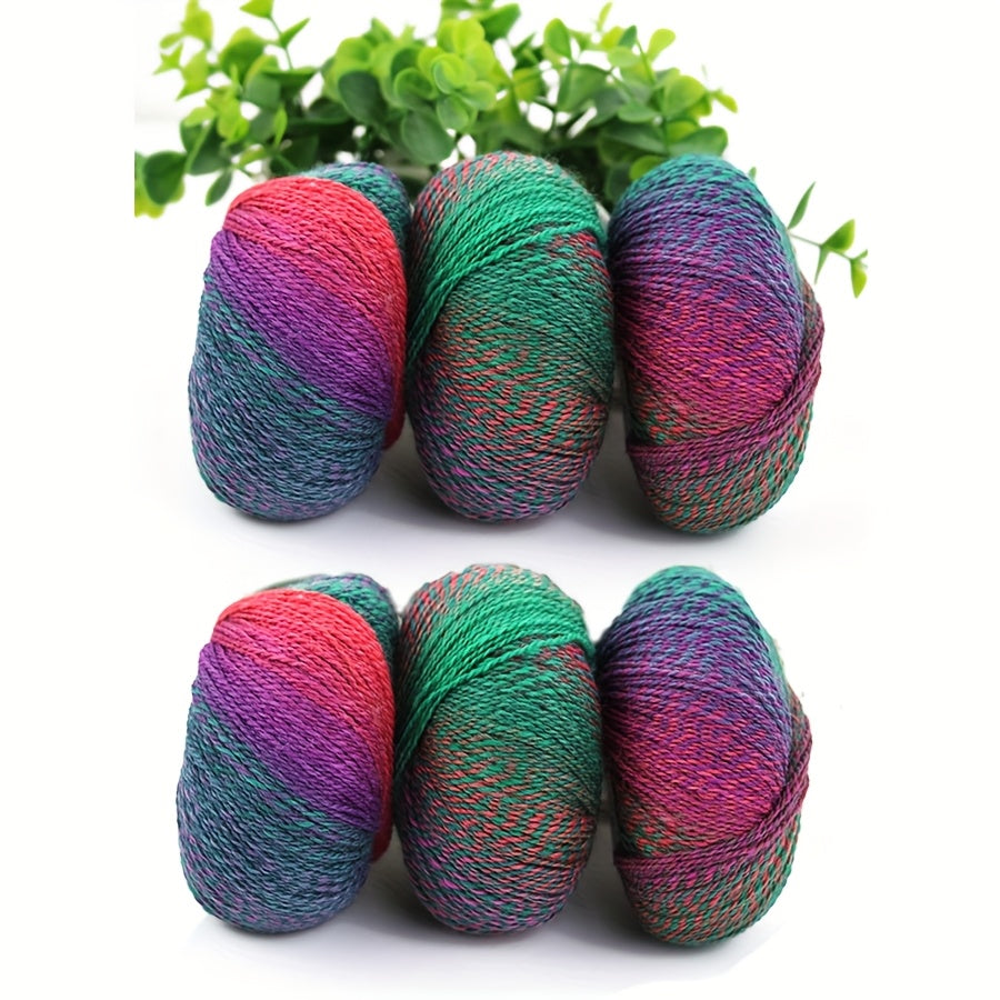 AB Gradient Wool Nylon Yarn 6pc 300g Self Stripe Crochet