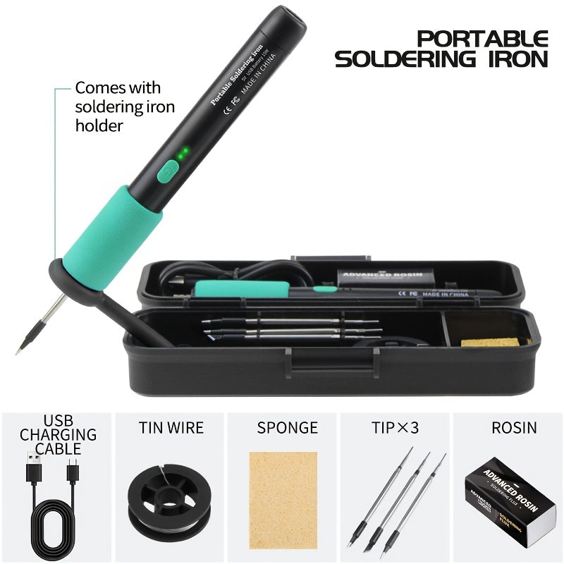 Mini USB Soldering Iron Kit With Adjustable Temperature