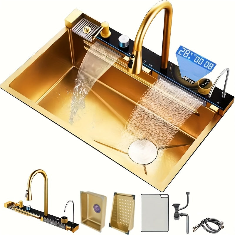 Waterfalls Nano Smart Kitchen Sink With Digital Display