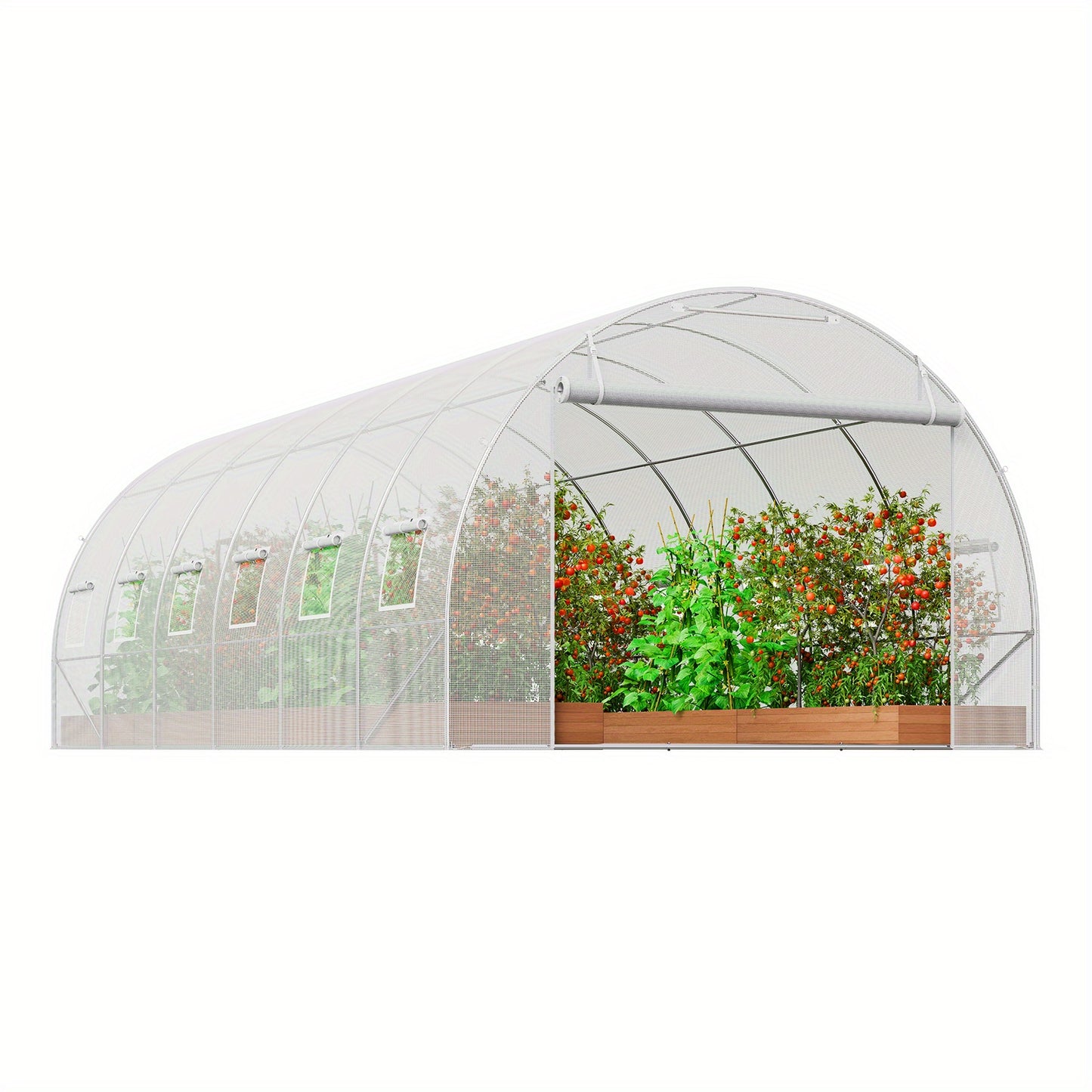 Happybuy Walk In Tunnel Greenhouse 19.4x9.7x6.5 Ft Outdoor