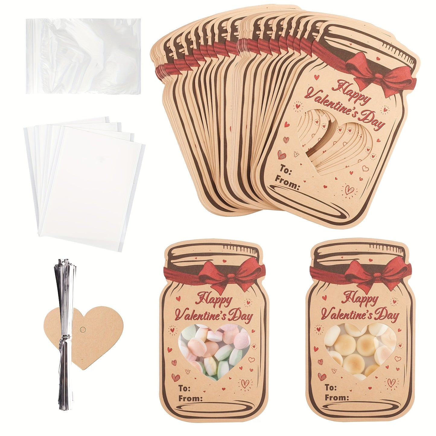Valentines Day DIY Card Kit With Cards And Ring Holders